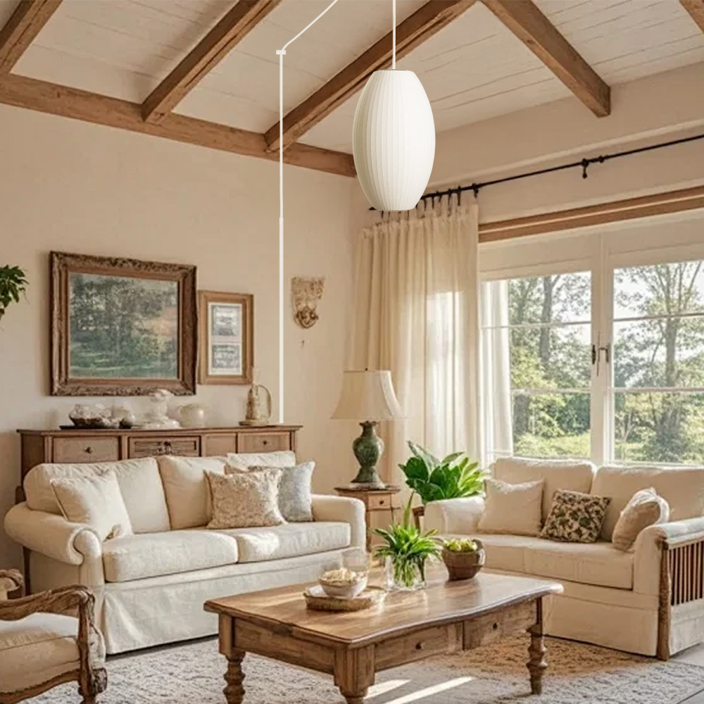 Minimalist White Bubble Hanging Pendant Light