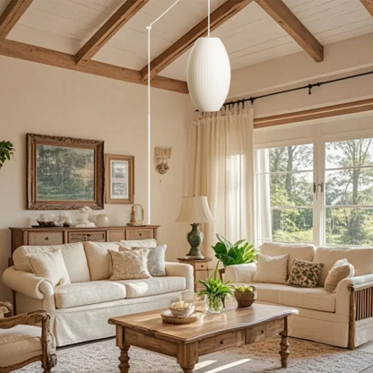 Minimalist White Bubble Hanging Pendant Light