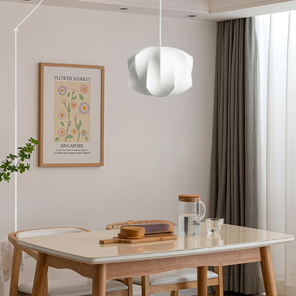 Minimalist White Bubble Hanging Pendant Light