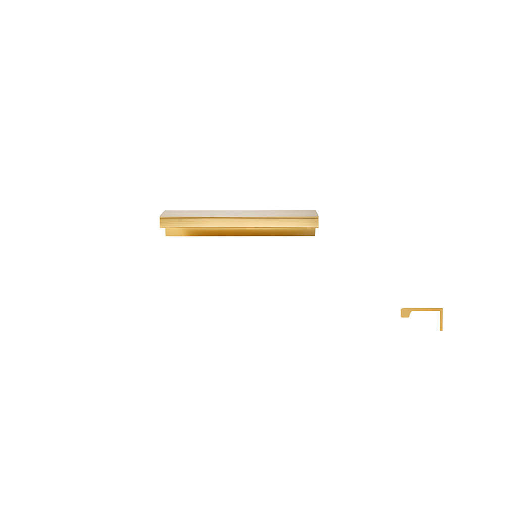 Minimalist Black & Gold Invisible Cabinet Edge Pulls