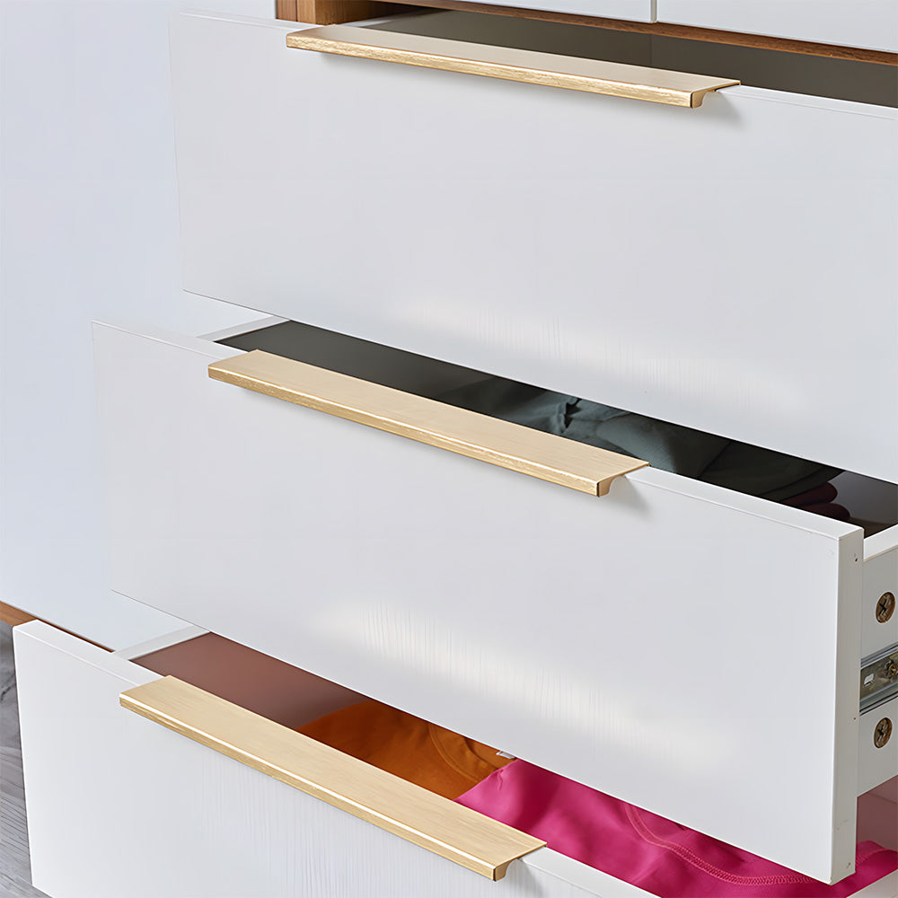 Minimalist Black & Gold Invisible Cabinet Edge Pulls
