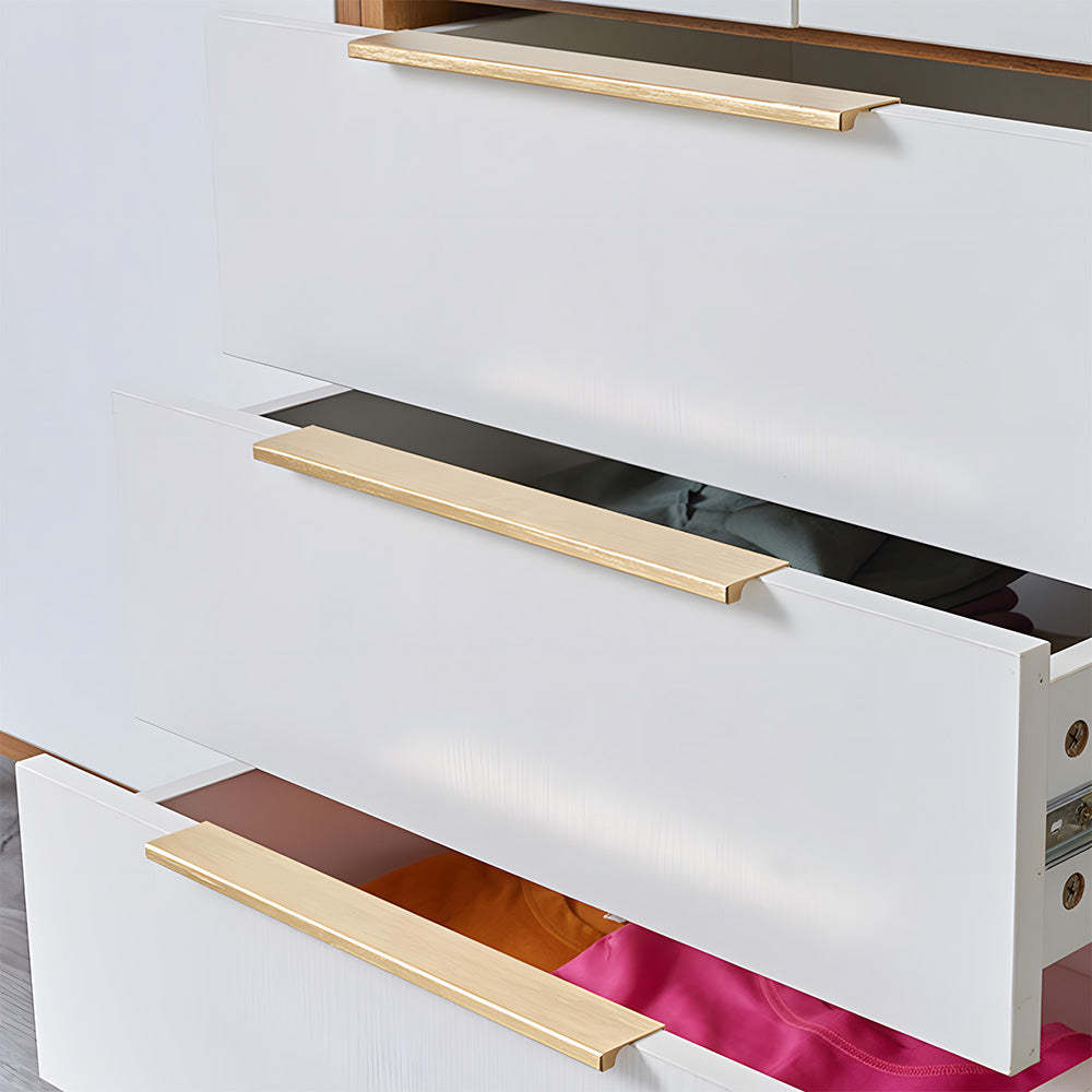 Minimalist Black & Gold Invisible Cabinet Edge Pulls