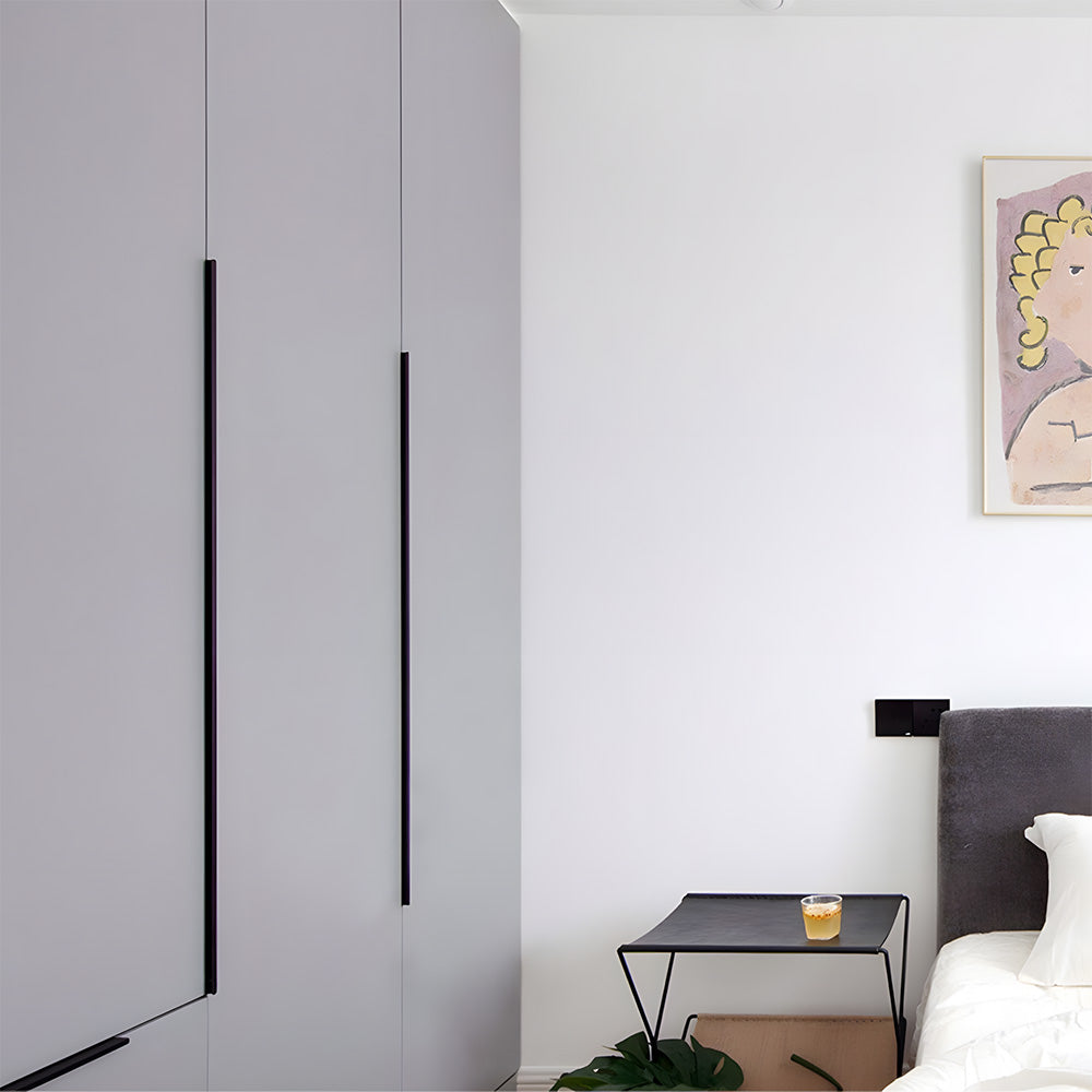 Minimalist Black & Gold Invisible Cabinet Edge Pulls