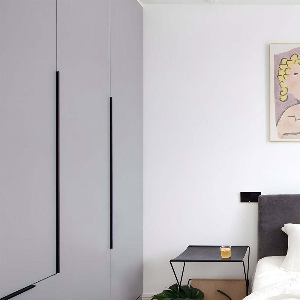 Minimalist Black & Gold Invisible Cabinet Edge Pulls