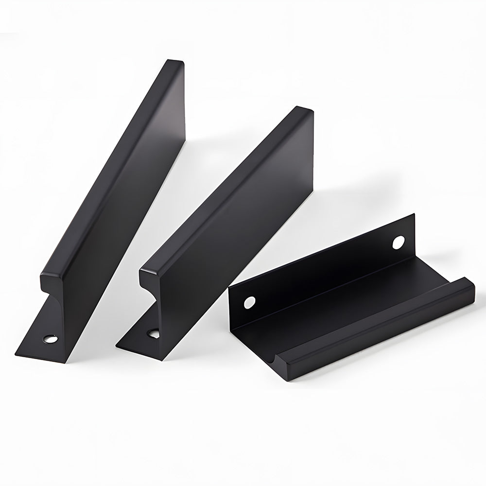 Minimalist Black & Gold Invisible Cabinet Edge Pulls