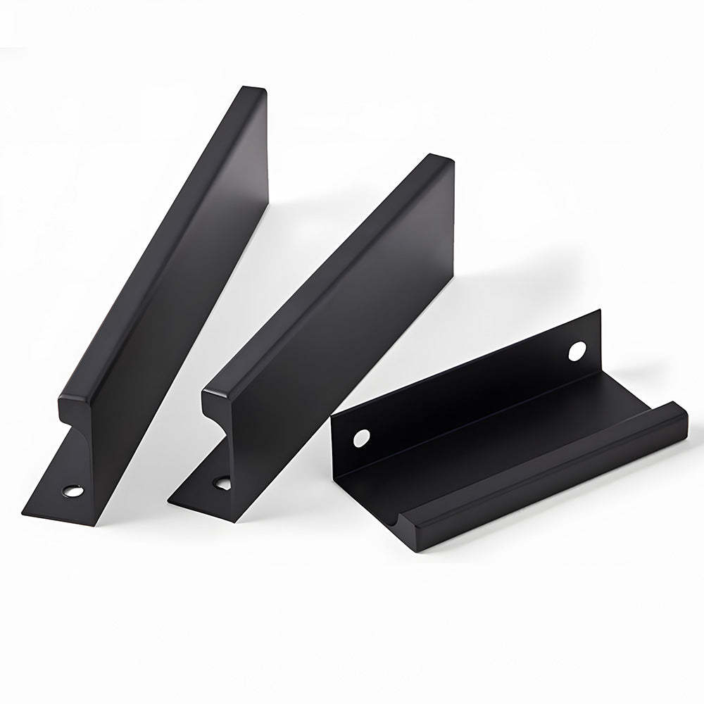 Minimalist Black & Gold Invisible Cabinet Edge Pulls