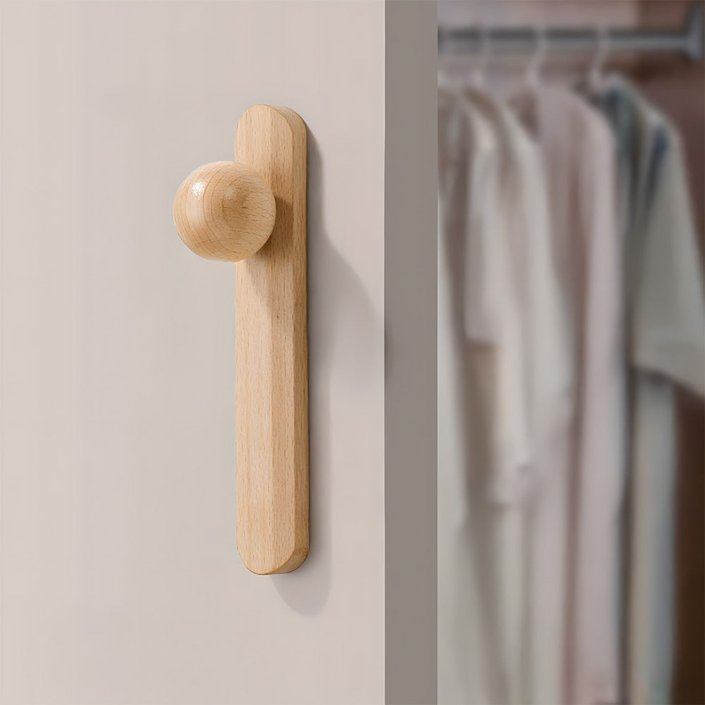 Minimalist Natural Wood Cabinet Pulls for Kitchen Drawer