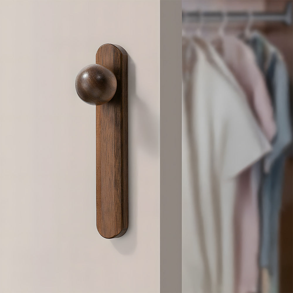 Minimalist Natural Wood Cabinet Pulls for Kitchen Drawer