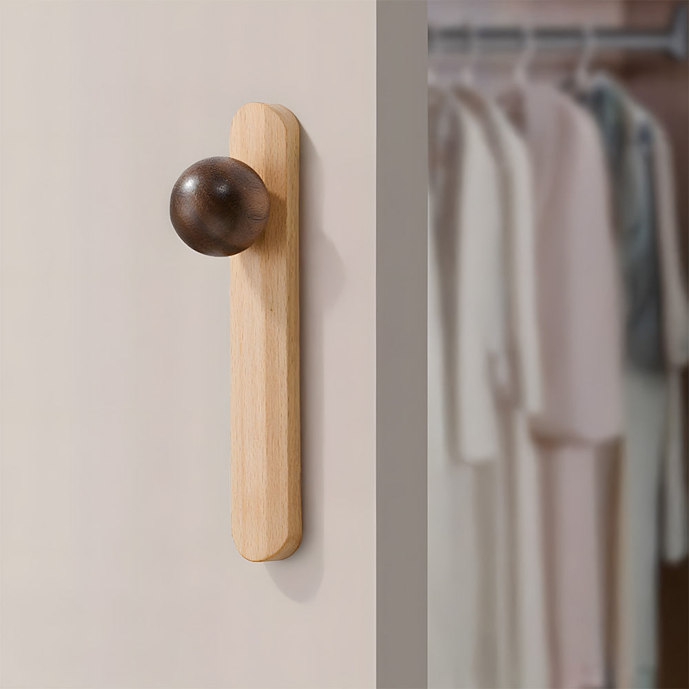Minimalist Natural Wood Cabinet Pulls for Kitchen Drawer