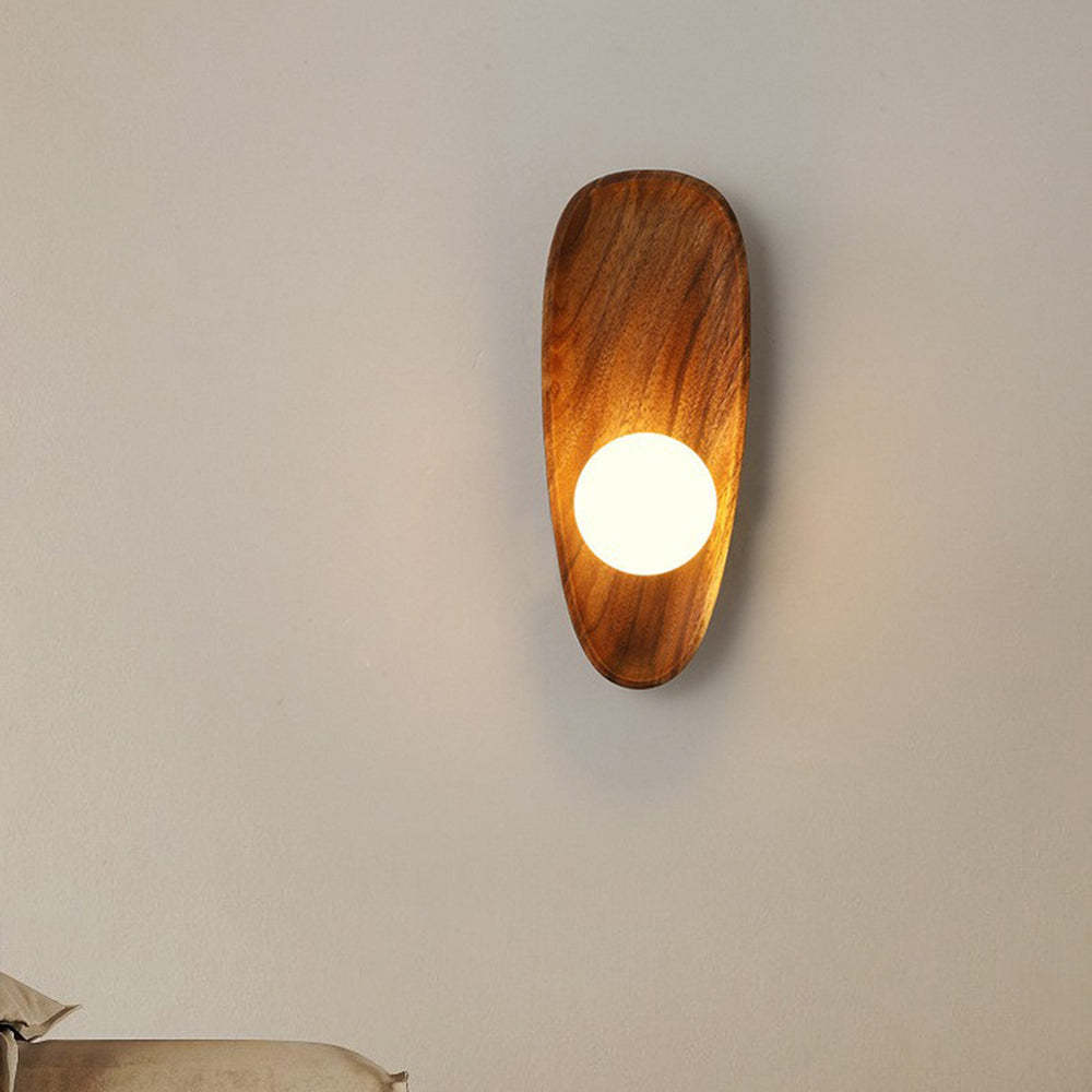 Wabi-sabi Simple Solid Wood Wall Light -Homdiy