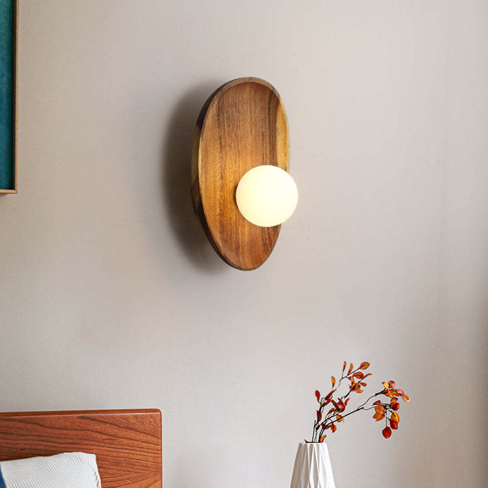 Wabi-sabi Simple Solid Wood Wall Light -Homdiy