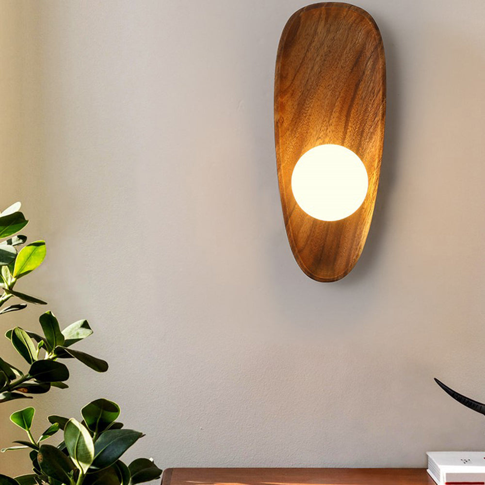 Wabi-sabi Simple Solid Wood Wall Light -Homdiy