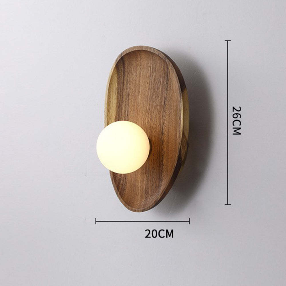 Wabi-sabi Simple Solid Wood Wall Light -Homdiy