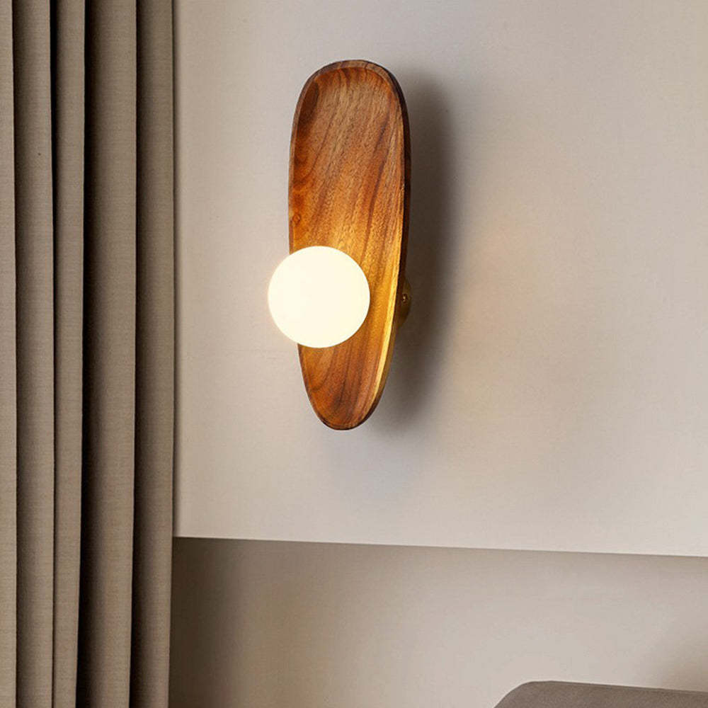 Wabi-sabi Simple Solid Wood Wall Light -Homdiy