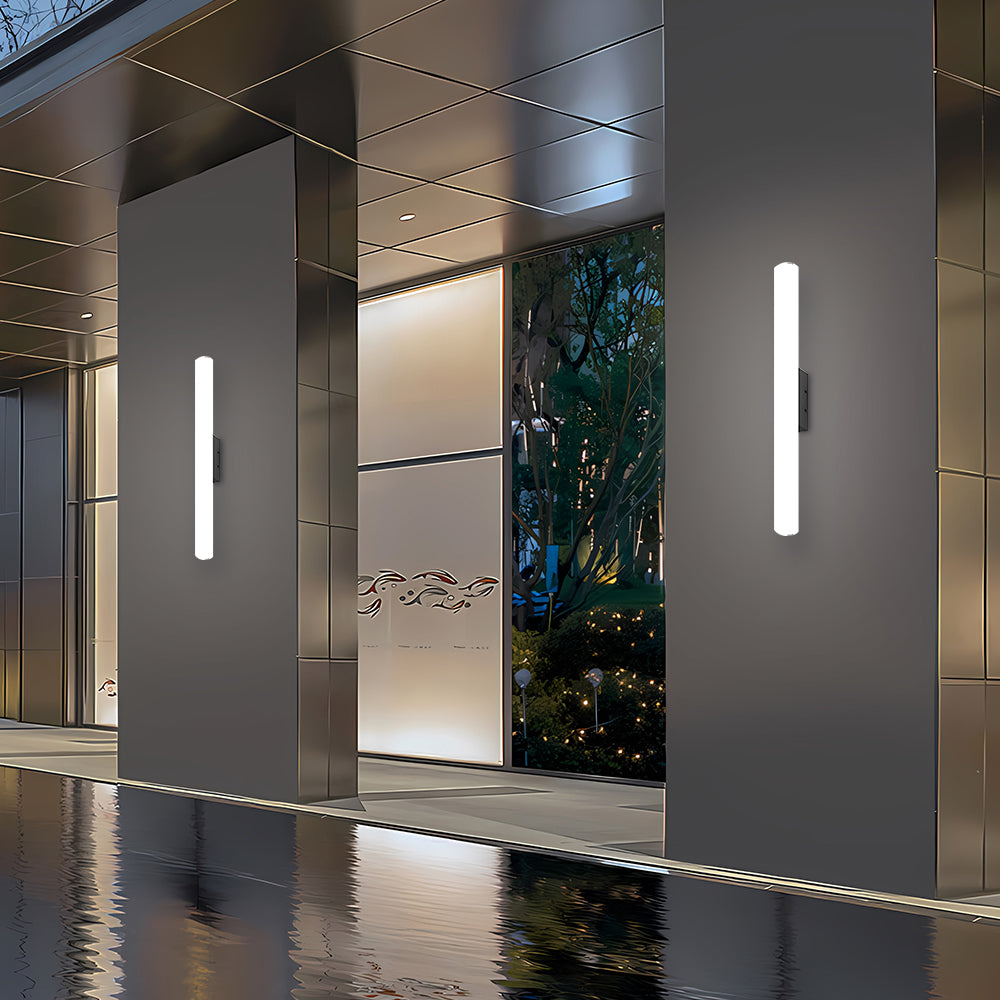 Minimalist White LED Outdoor Wall Light
