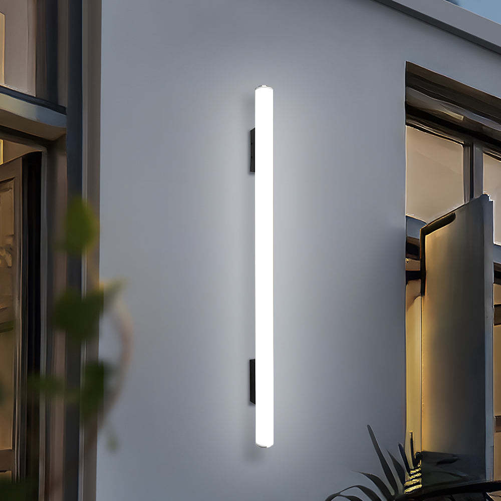 Minimalist White LED Outdoor Wall Light