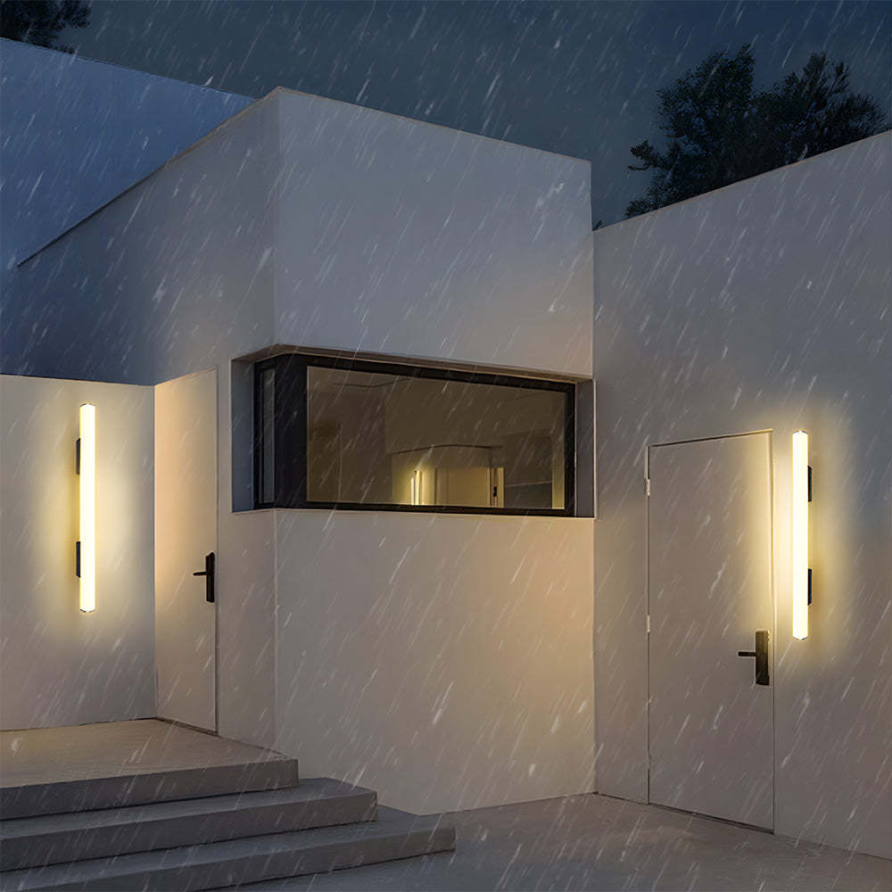 Minimalist White LED Outdoor Wall Light