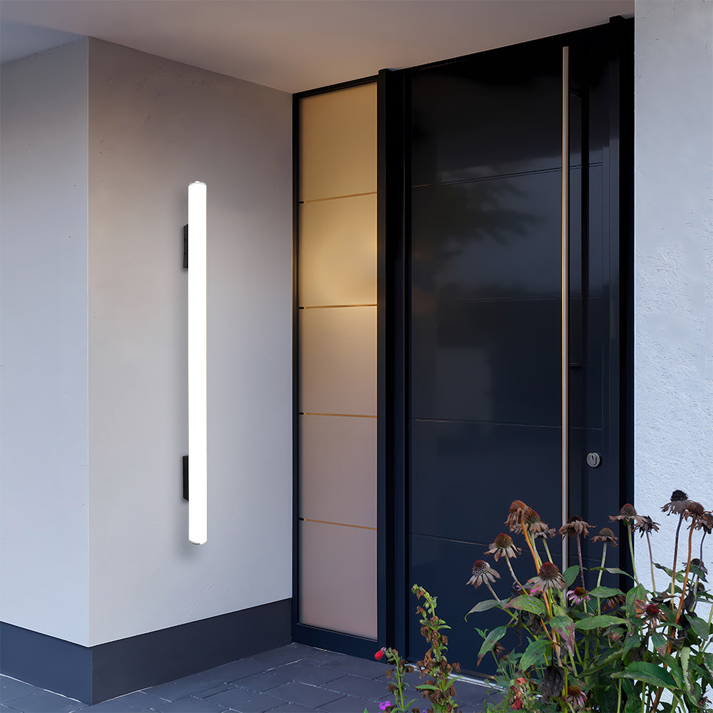 Minimalist White LED Outdoor Wall Light