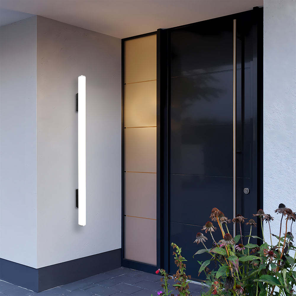 Minimalist White LED Outdoor Wall Light