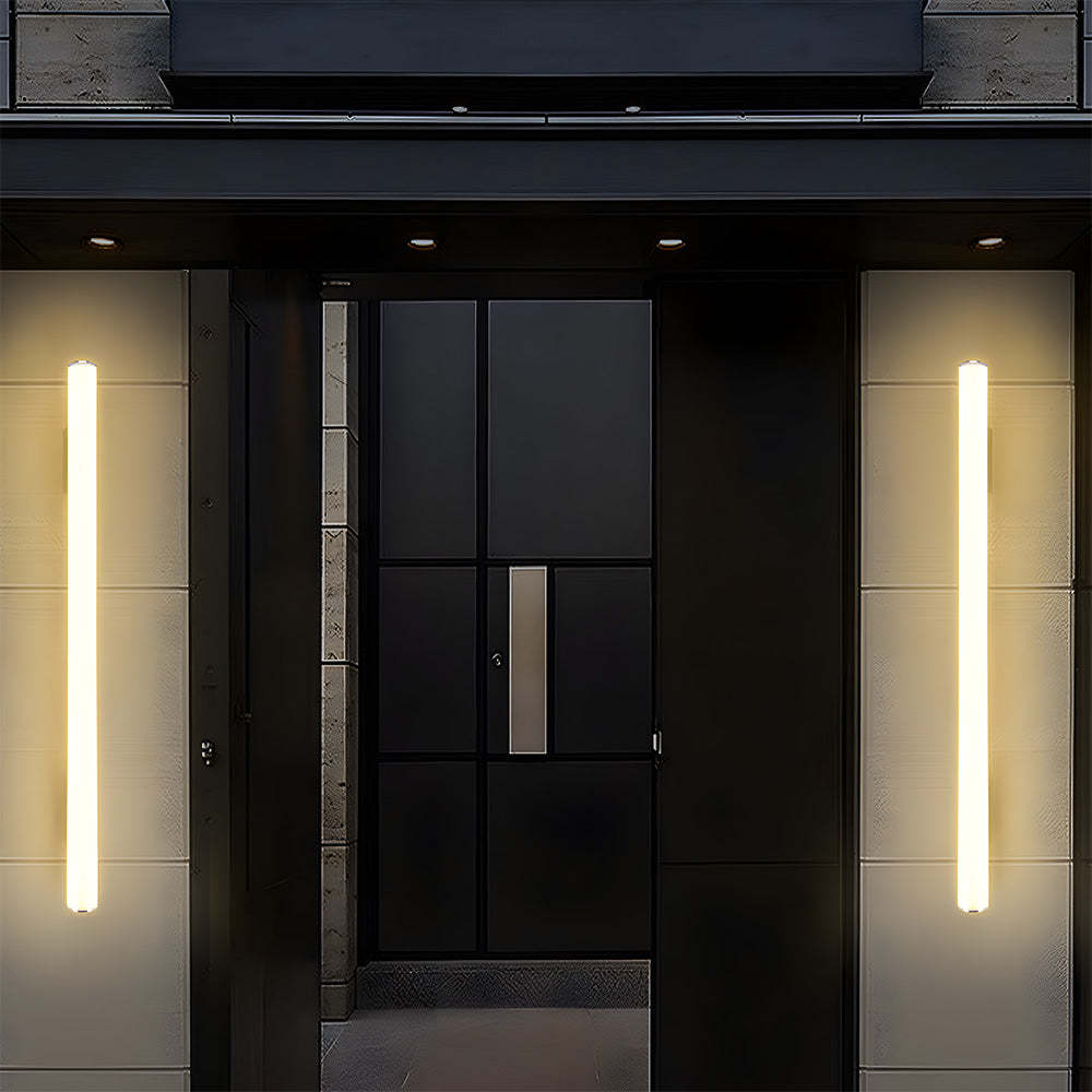 Minimalist White LED Outdoor Wall Light