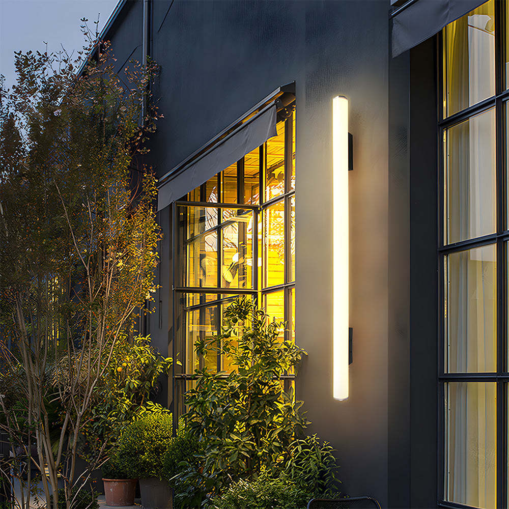 Minimalist White LED Outdoor Wall Light