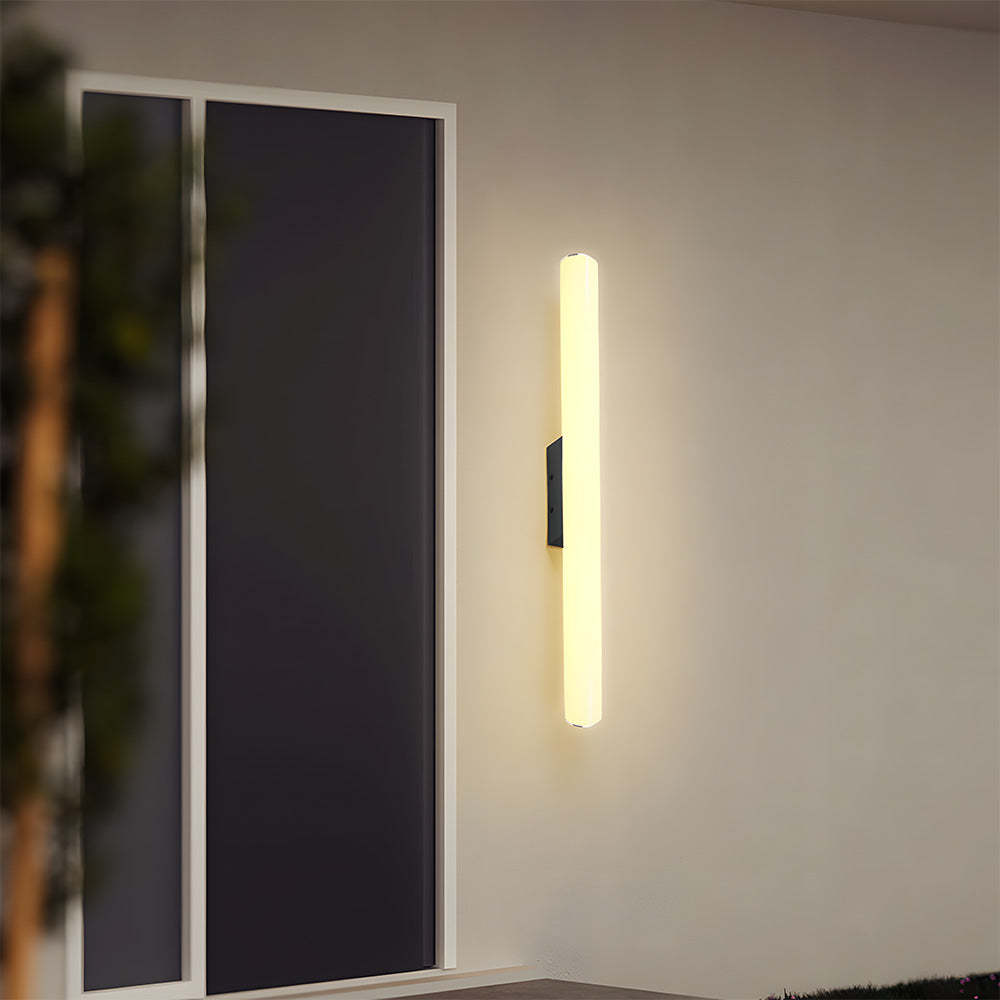 Minimalist White LED Outdoor Wall Light