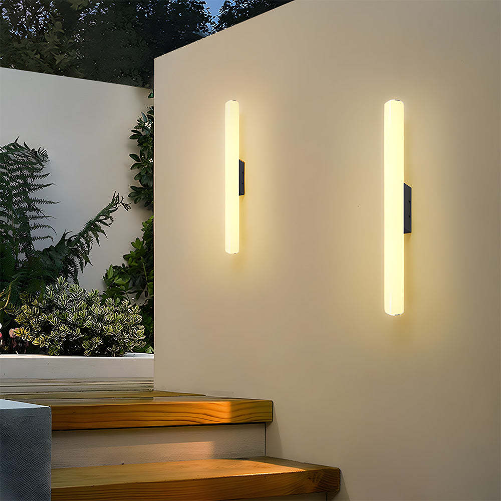 Minimalist White LED Outdoor Wall Light