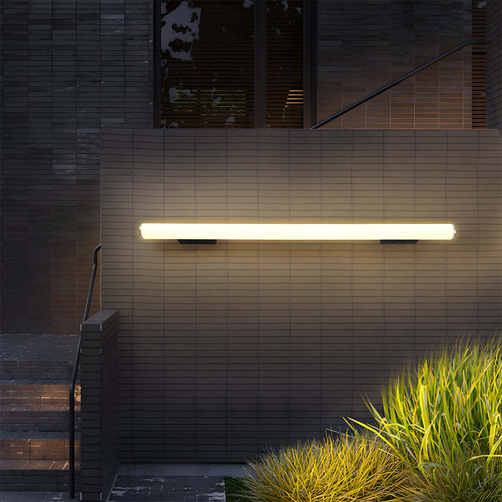 Minimalist White LED Outdoor Wall Light