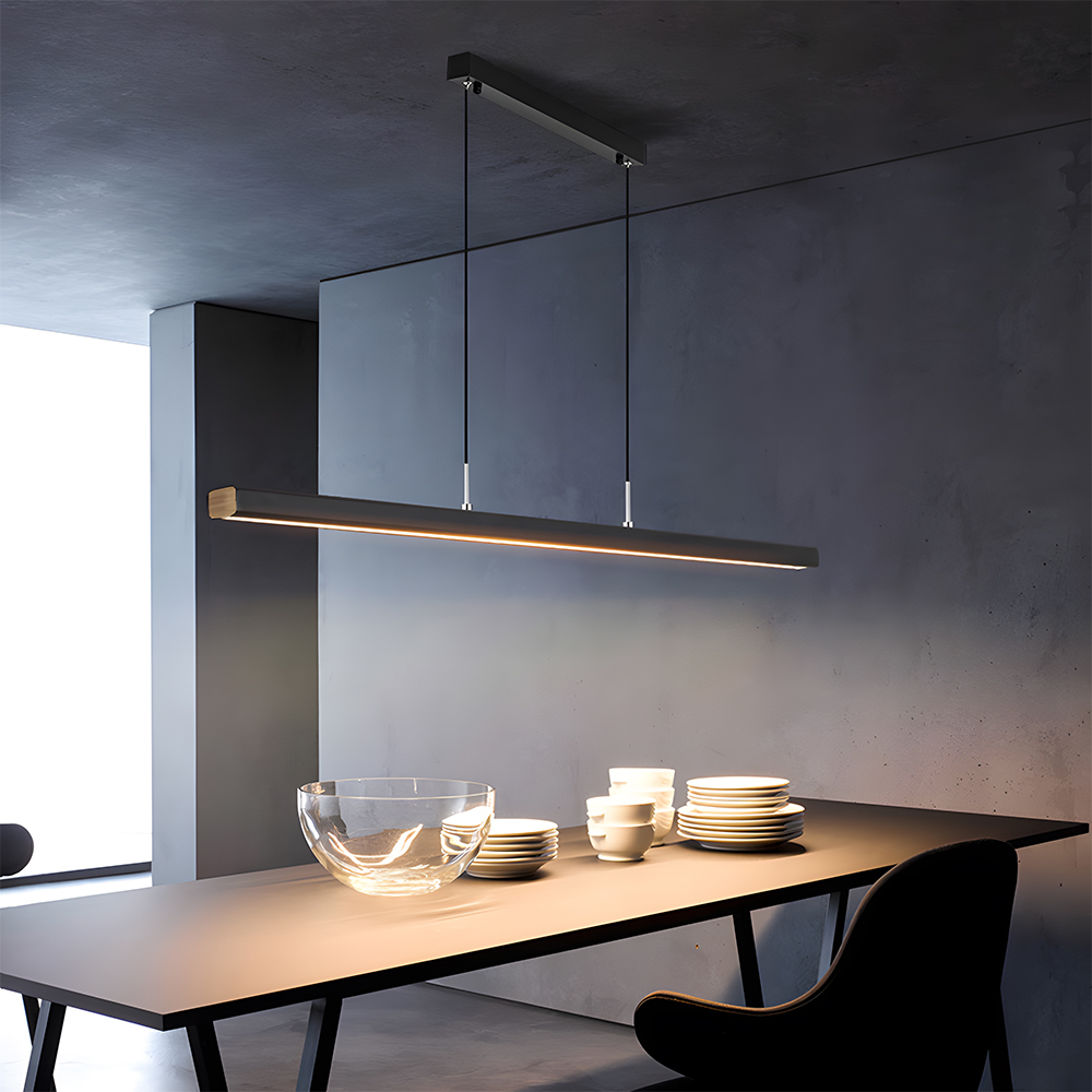 Modern Acrylic Minimalist Linear LED Pendant Light For Dining Room