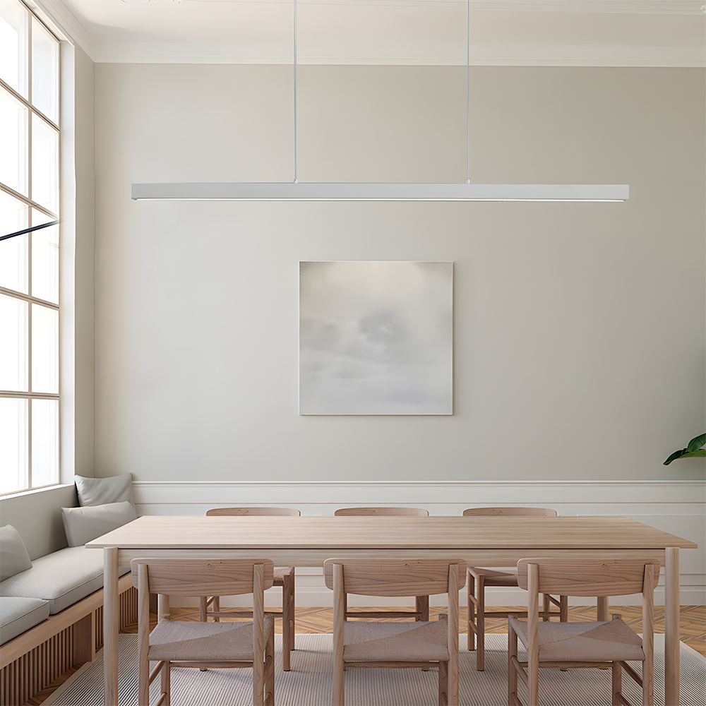 Modern Acrylic Minimalist Linear LED Pendant Light For Dining Room