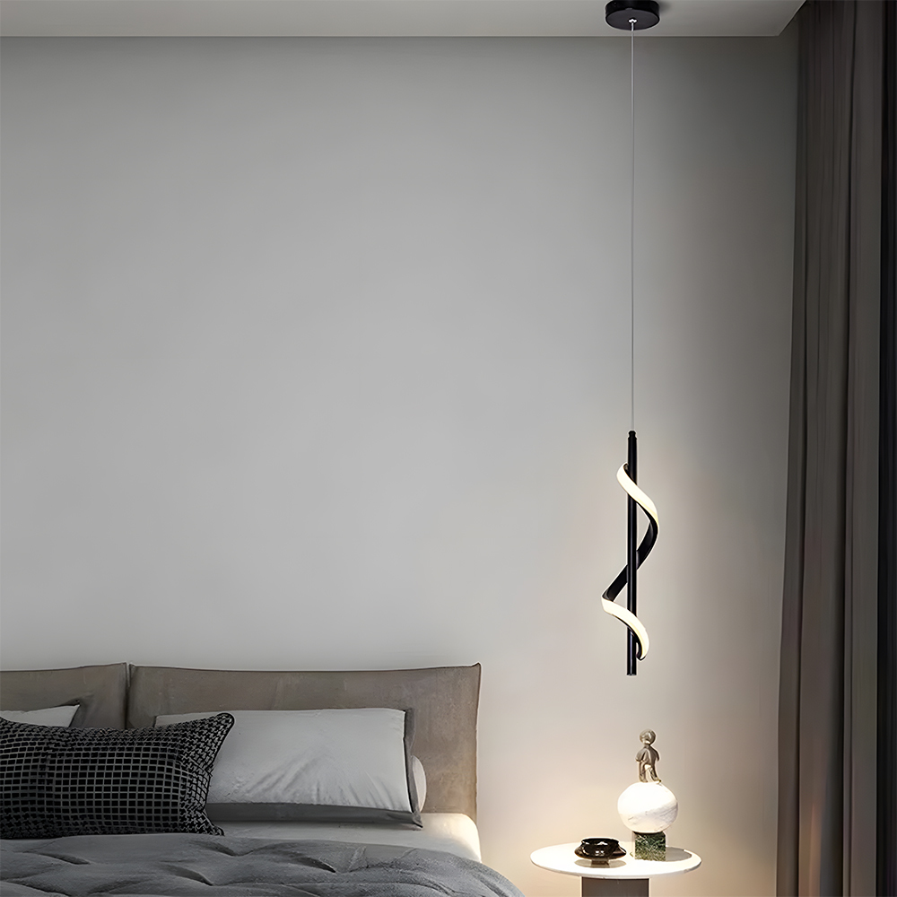 Modern Aluminum Slim Vertical LED Kitchen Island Hanging Light 