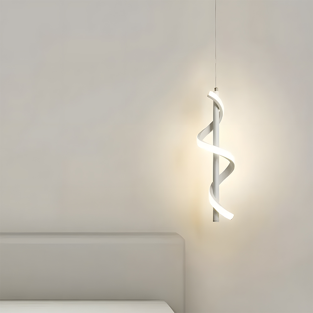 Modern Aluminum Slim Vertical LED Kitchen Island Hanging Light 