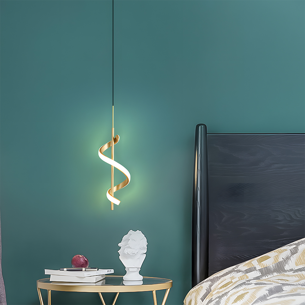 Modern Aluminum Slim Vertical LED Kitchen Island Hanging Light 