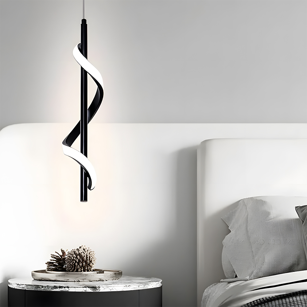 Modern Aluminum Slim Vertical LED Kitchen Island Hanging Light 