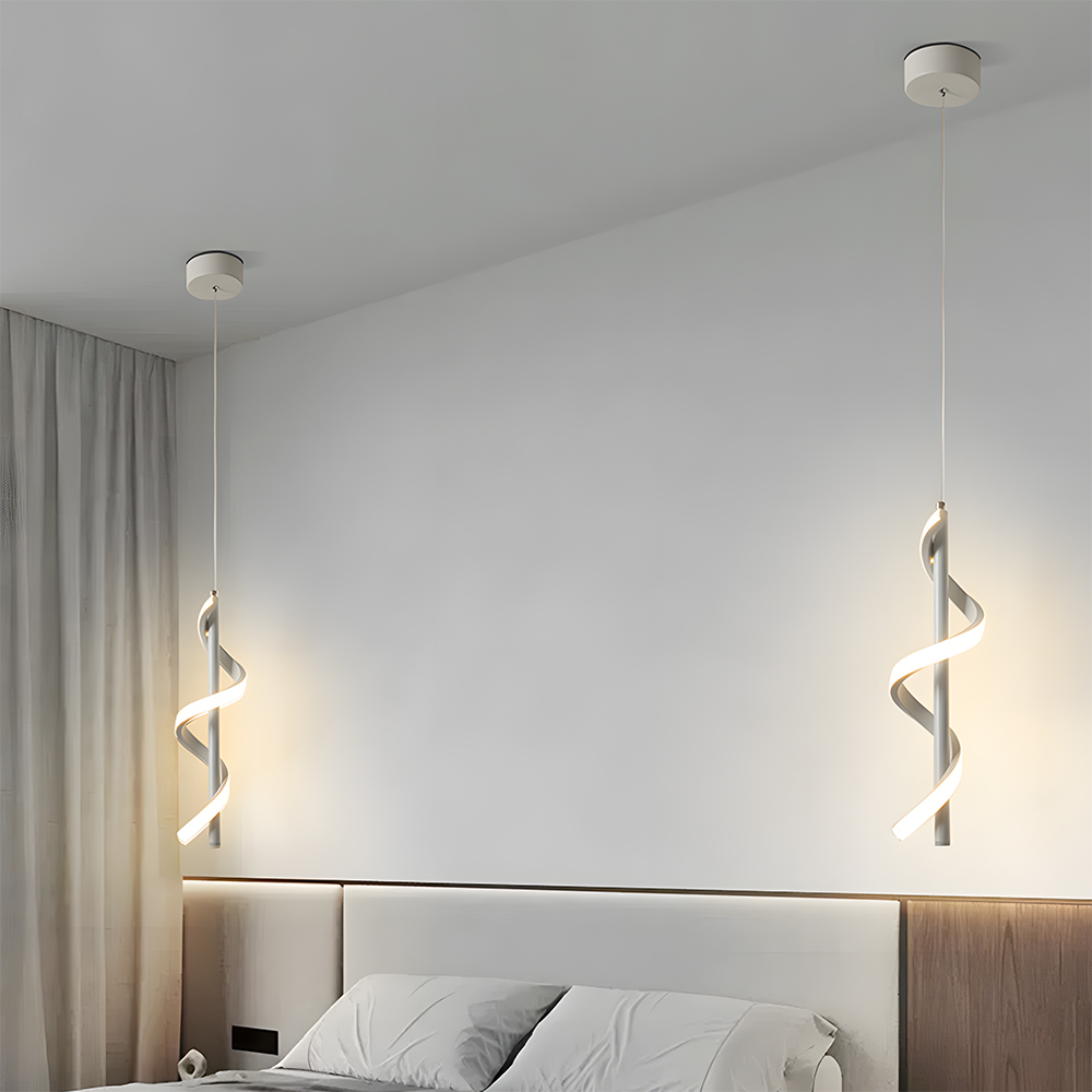 Modern Aluminum Slim Vertical LED Kitchen Island Hanging Light 