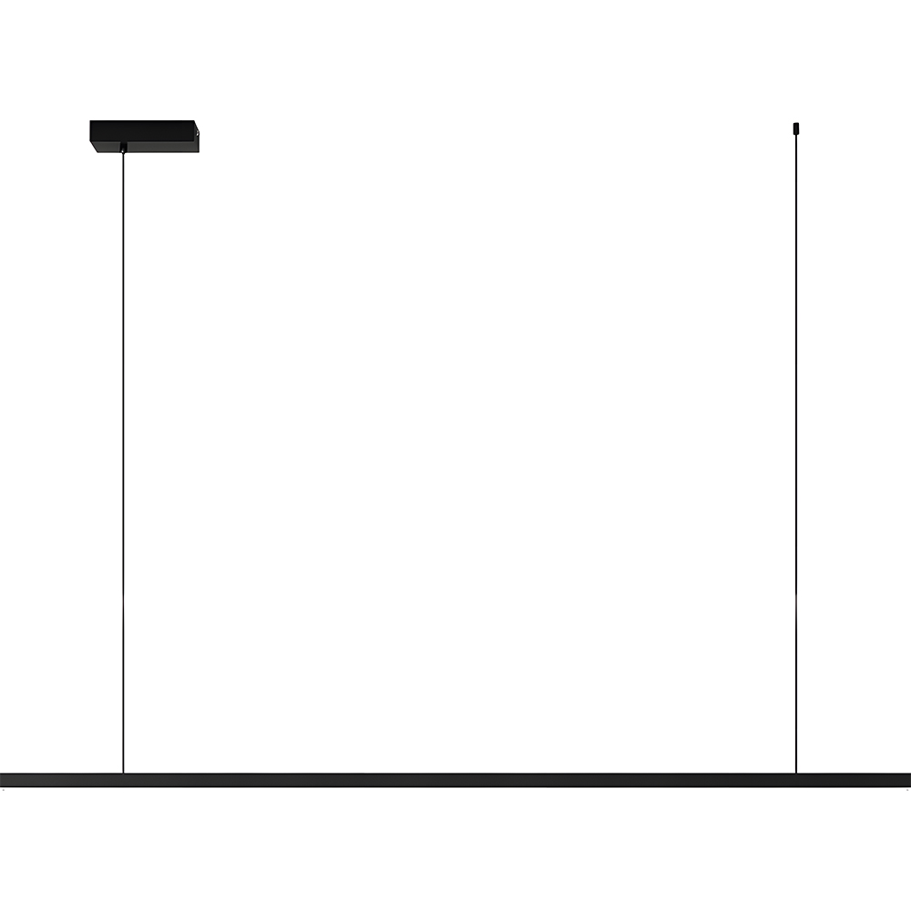 Modern Black Dimmable LED Linear Pendant Light 