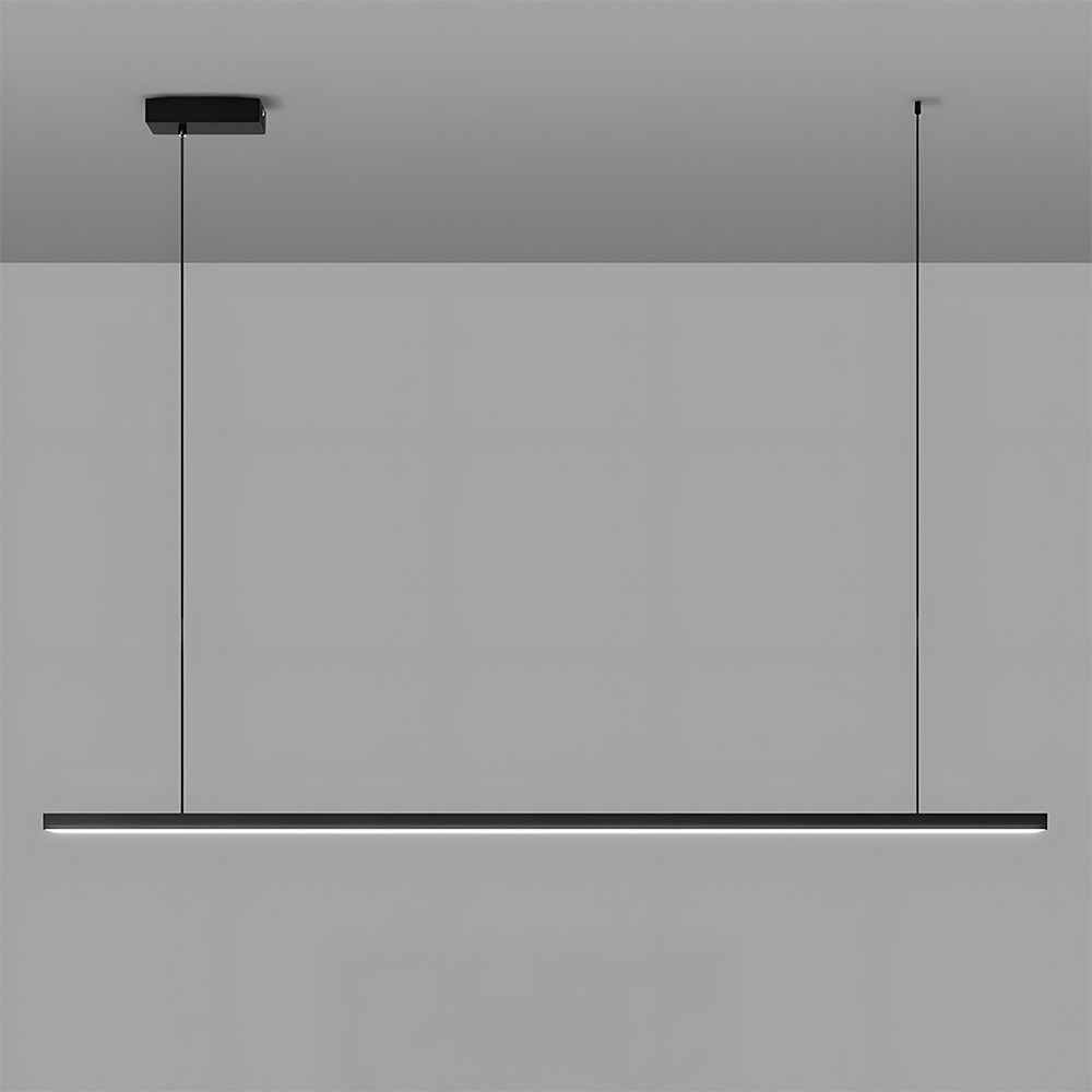 Modern Black Dimmable LED Linear Pendant Light 