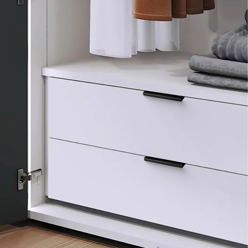 Modern Colorful Aluminum Edge Pulls for Kitchen Drawers