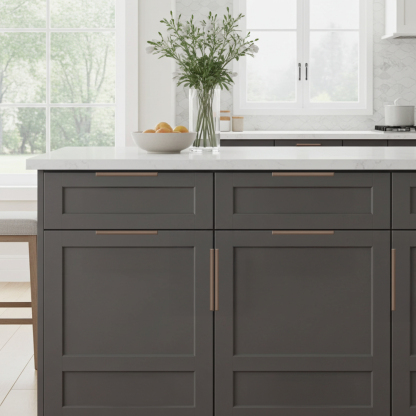 Modern Colorful Aluminum Edge Pulls for Kitchen Drawers