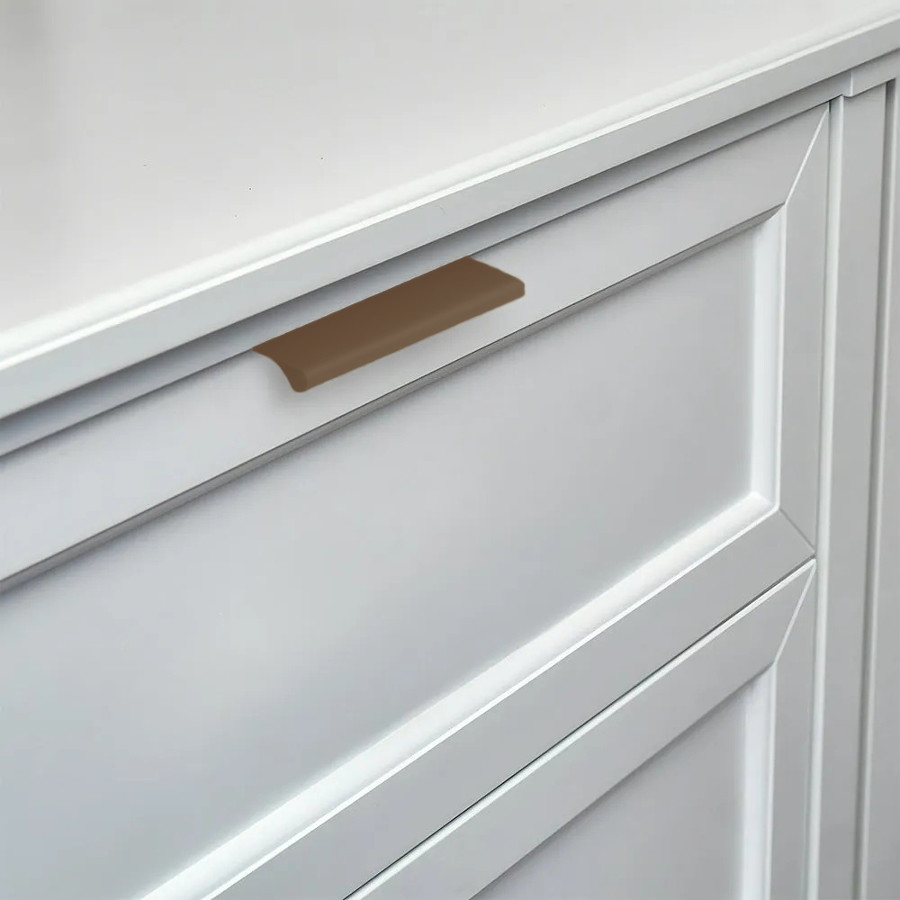 Modern Colorful Aluminum Edge Pulls for Kitchen Drawers