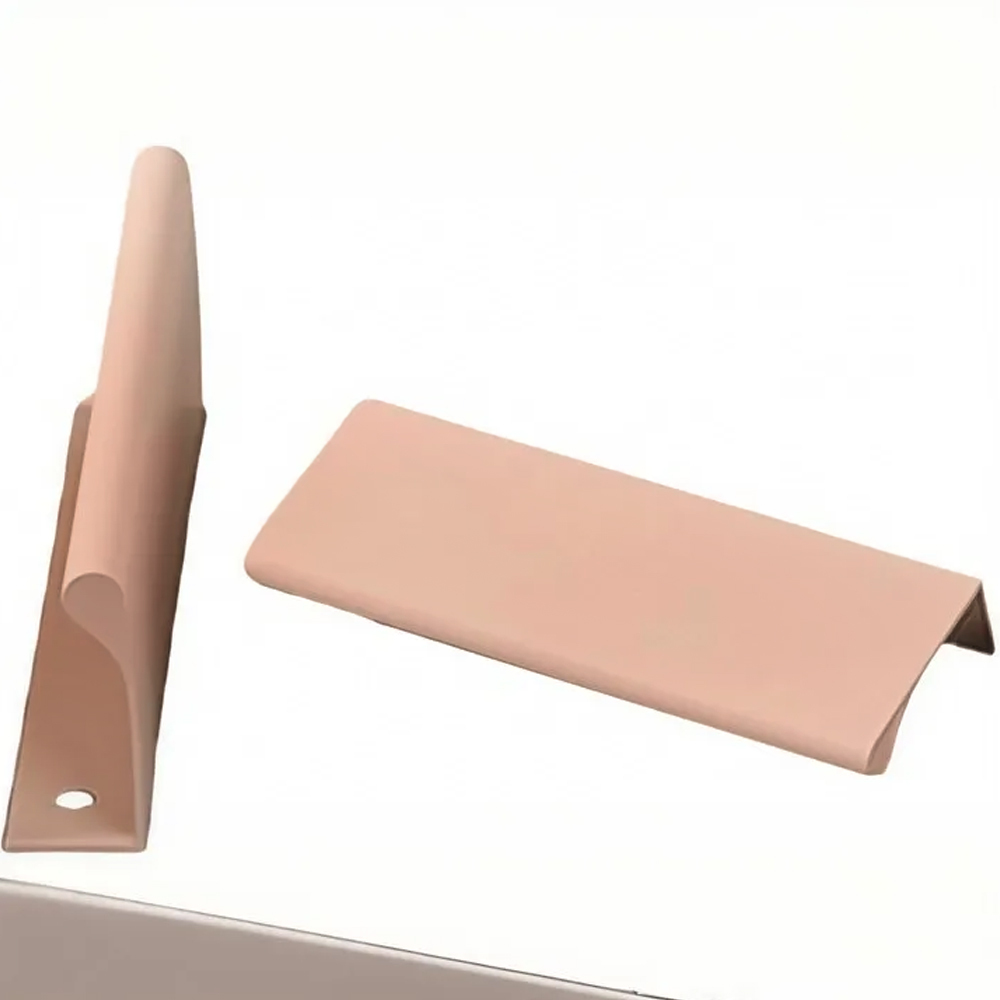 Modern Colorful Aluminum Edge Pulls for Kitchen Drawers