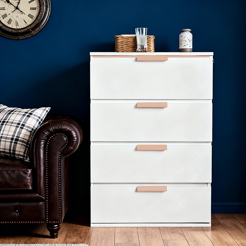 Modern Colorful Aluminum Edge Pulls for Kitchen Drawers