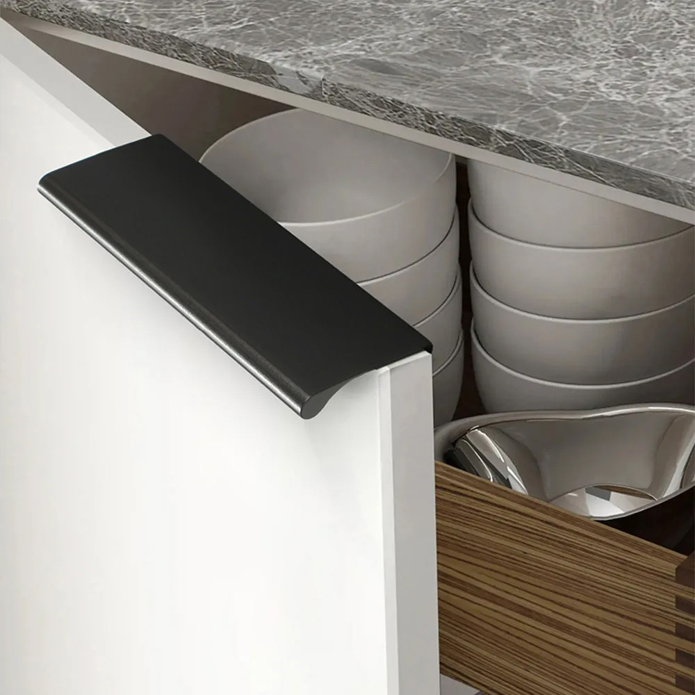 Modern Cabinet Edge Pulls | Colorful Aluminum Kitchen Drawer Pulls