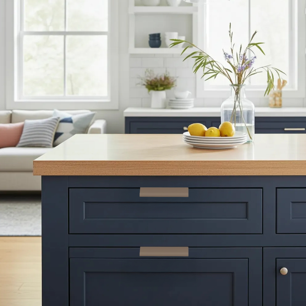 Modern Colorful Aluminum Edge Pulls for Kitchen Drawers