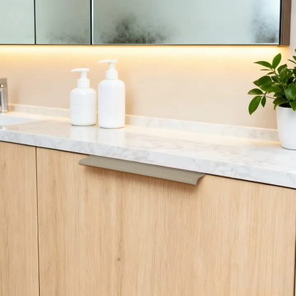 Modern Colorful Aluminum Edge Pulls for Kitchen Drawers