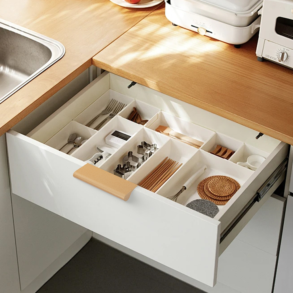 Modern Colorful Aluminum Edge Pulls for Kitchen Drawers