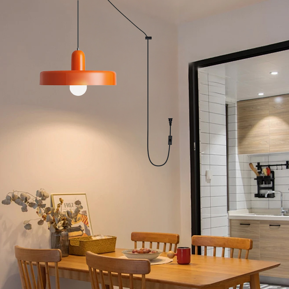 Modern Colorful Macaron Art Kitchen Plug-in Pendant Light