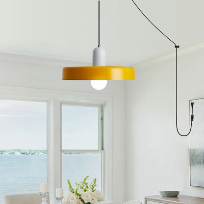 Modern Colorful Macaron Art Kitchen Plug-in Pendant Light