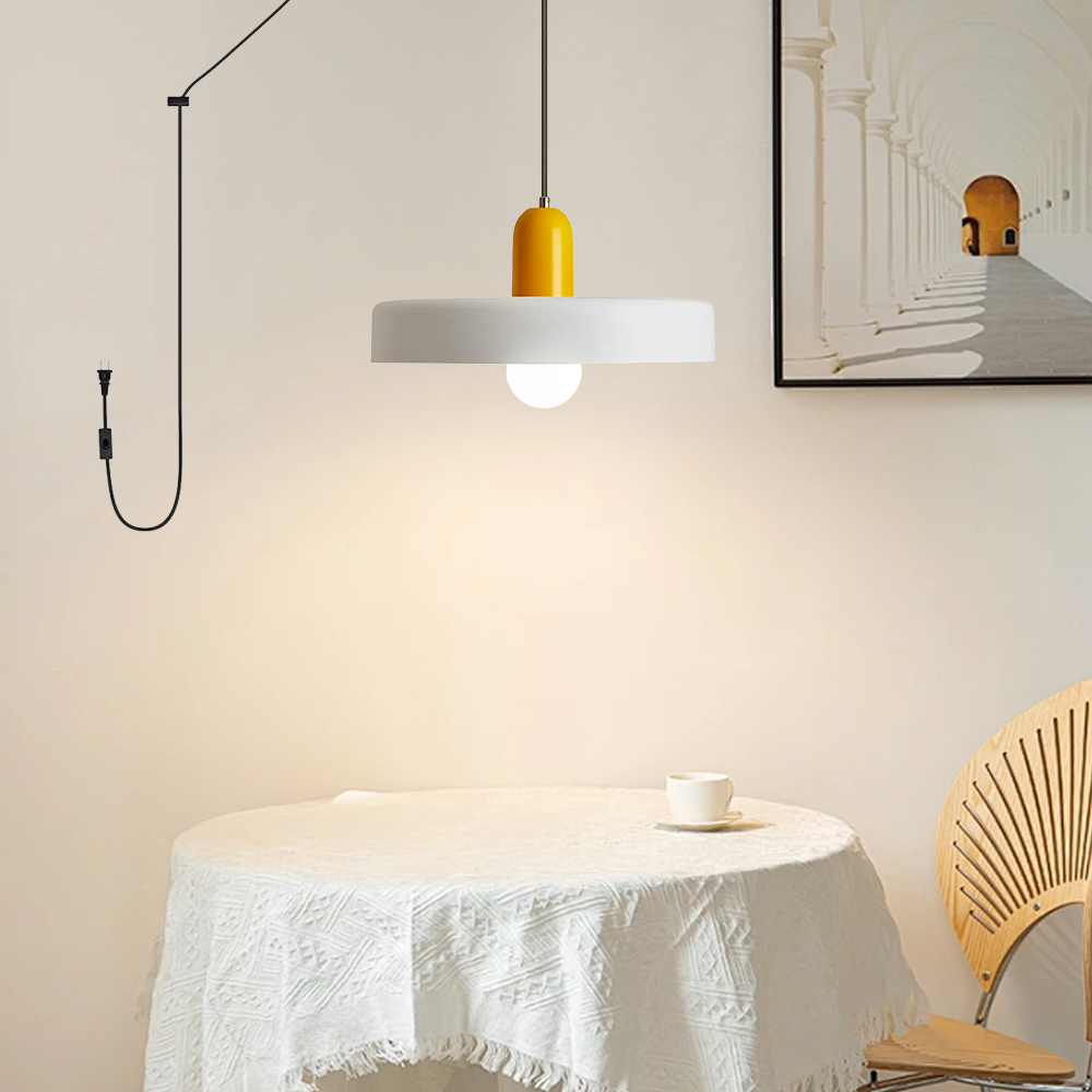 Modern Colorful Macaron Art Kitchen Plug-in Pendant Light