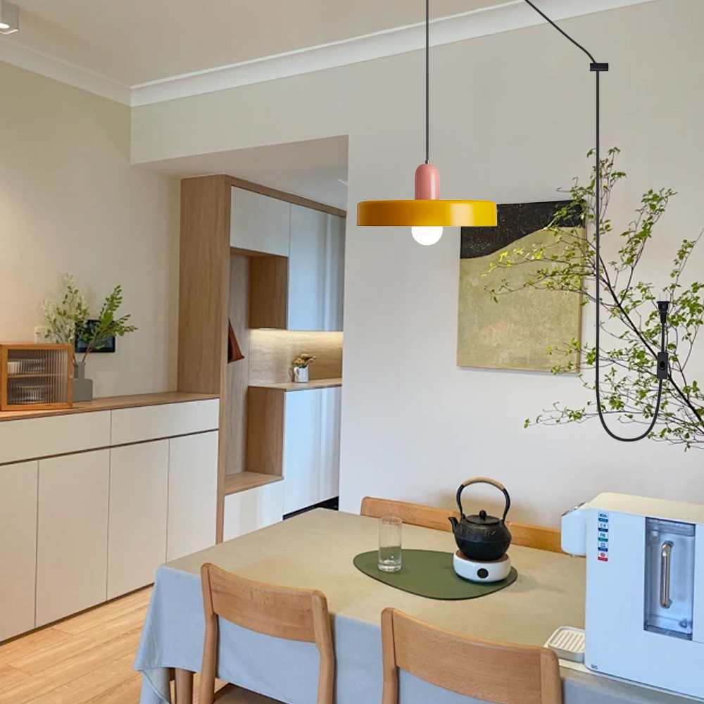 Modern Colorful Macaron Art Kitchen Plug-in Pendant Light